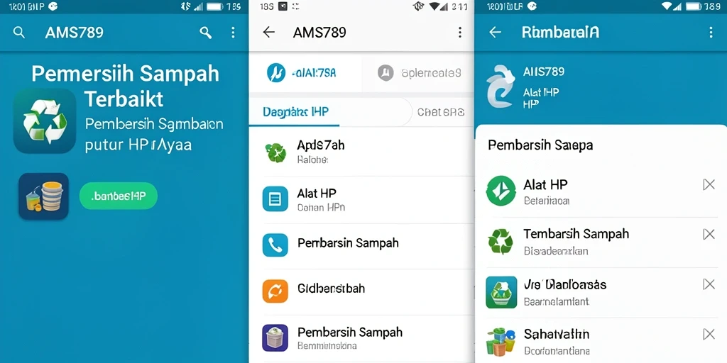 Tampilan antarmuka aplikasi Pembersih Sampah yang sederhana dan efektif.
