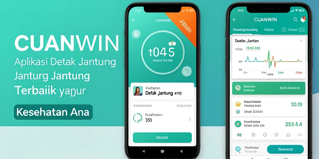 Tampilan antarmuka aplikasi CUANWIN untuk detak jantung yang informatif.