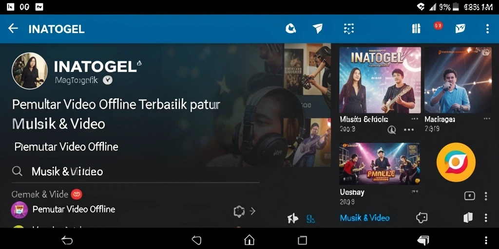 Antarmuka INATOGEL yang sederhana dan intuitif untuk pemutar video offline.