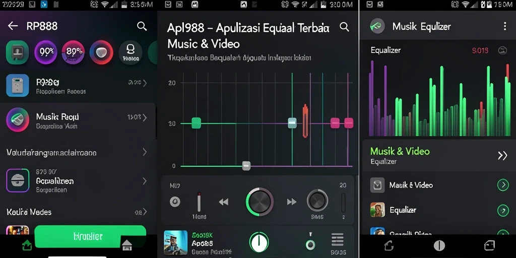 Tampilan antarmuka RP888 yang menarik dan fungsional untuk pengaturan Equalizer.