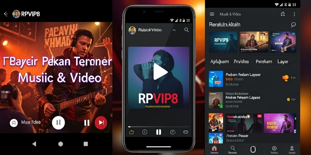 Tampilan antarmuka aplikasi RPVIP8 untuk Perekam Layar.